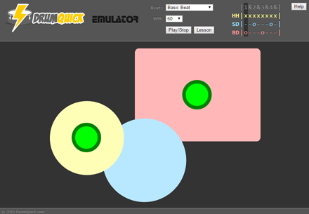 Free Online Virtual Drum Set with Lessons for Beginners